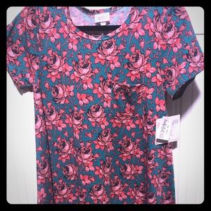 Pink and teal floral Carly XS